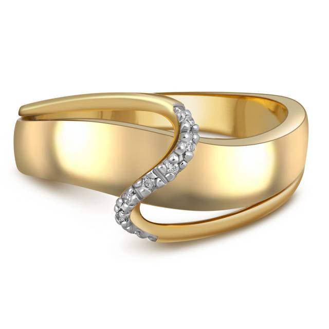 Кольцо из жёлтого золота с бриллиантами (020956)