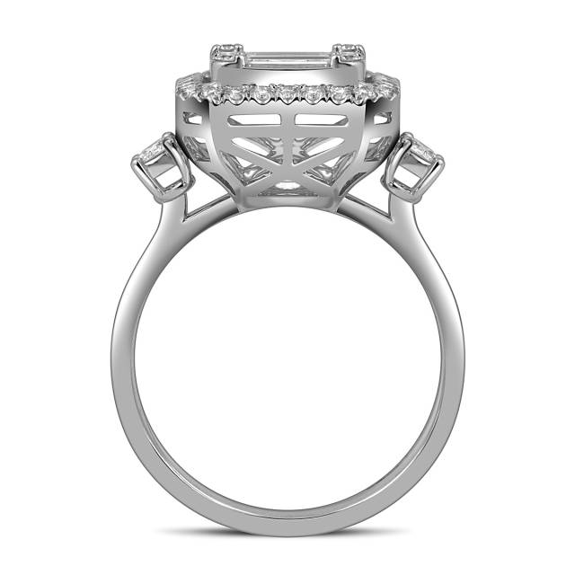 Кольцо из белого золота с бриллиантами (054908)