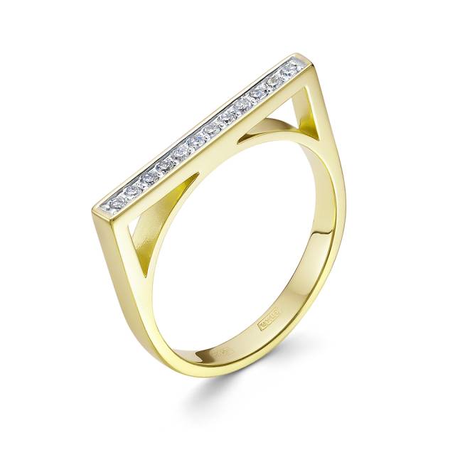 Кольцо из жёлтого золота с бриллиантами (053059)