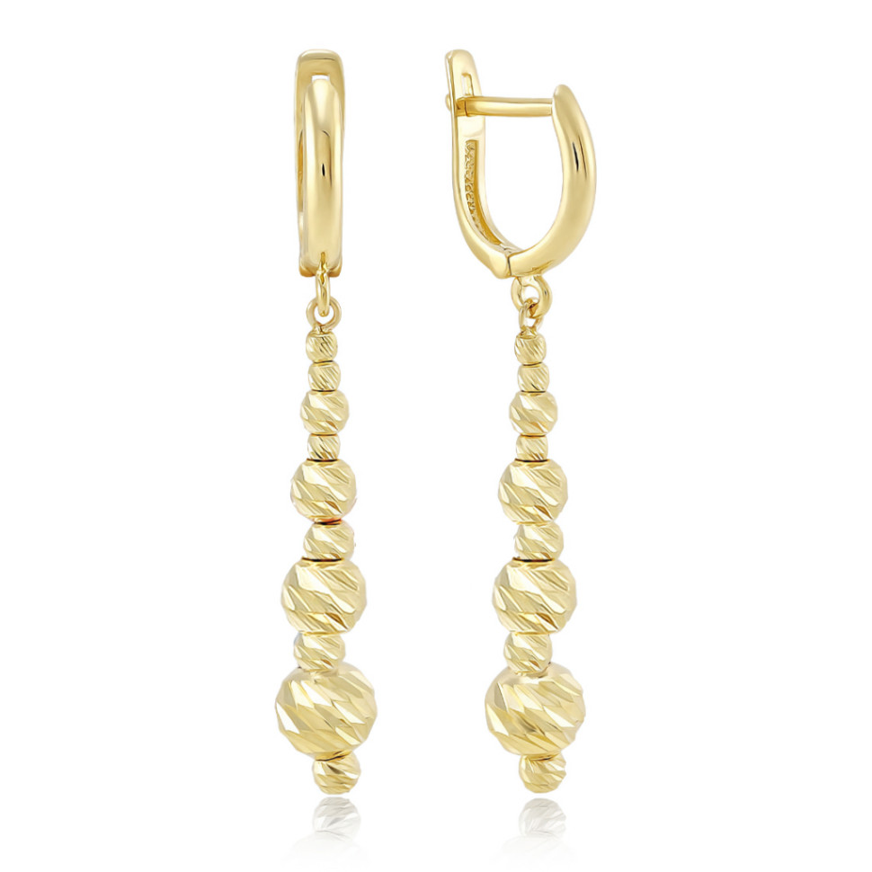 Серьги из жёлтого золота (054259)