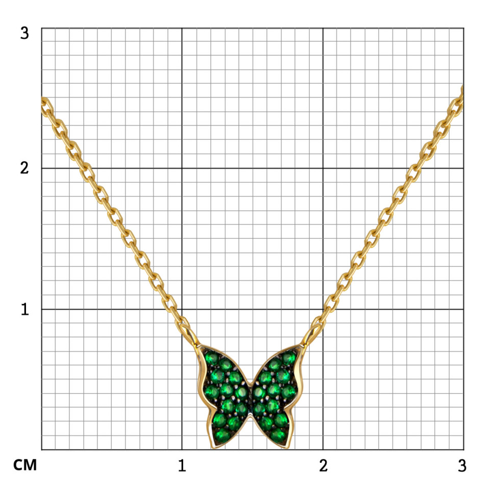 Колье из жёлтого золота с фианитами 