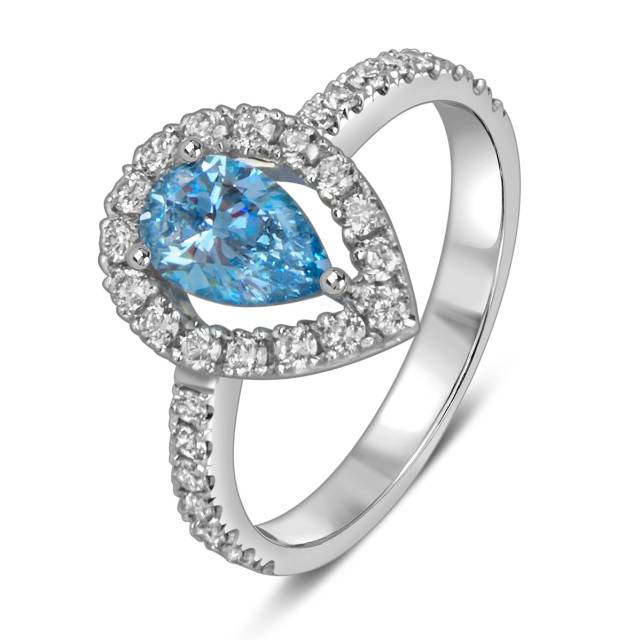 Кольцо из белого золота с бриллиантами (060193)