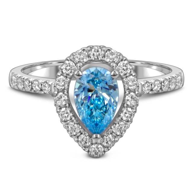 Кольцо из белого золота с бриллиантами (060193)