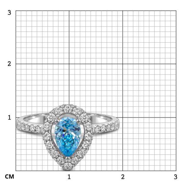 Кольцо из белого золота с бриллиантами (060193)