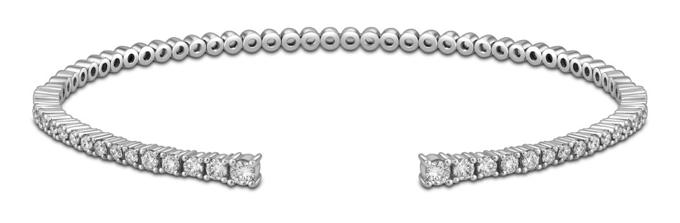 Браслет из белого золота с бриллиантами (055670)