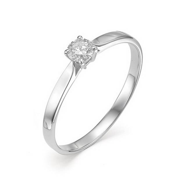 Помолвочное кольцо из белого золота с бриллиантом (030401)