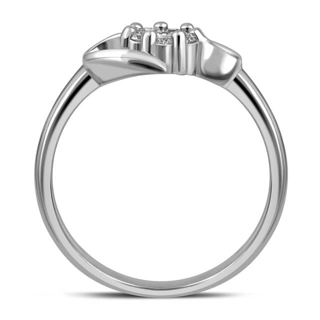 Кольцо из белого золота с бриллиантами (023874)