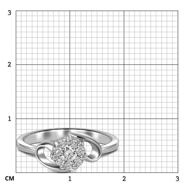 Кольцо из белого золота с бриллиантами (023874)