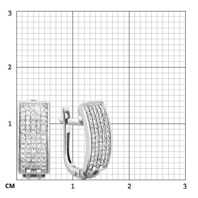 Серьги из белого золота с бриллиантами (024018)