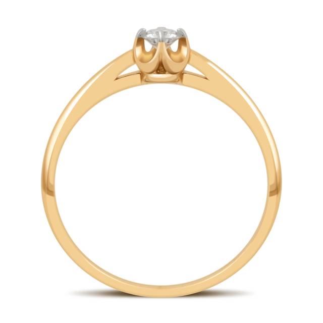 Помолвочное кольцо из жёлтого золота с бриллиантом (032736)