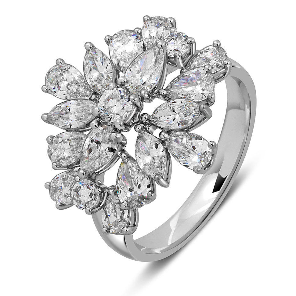 Кольцо из белого золота с бриллиантами (051994)