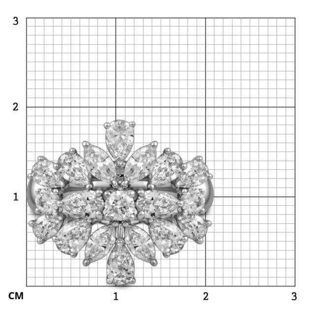 Кольцо из белого золота с бриллиантами (051994)