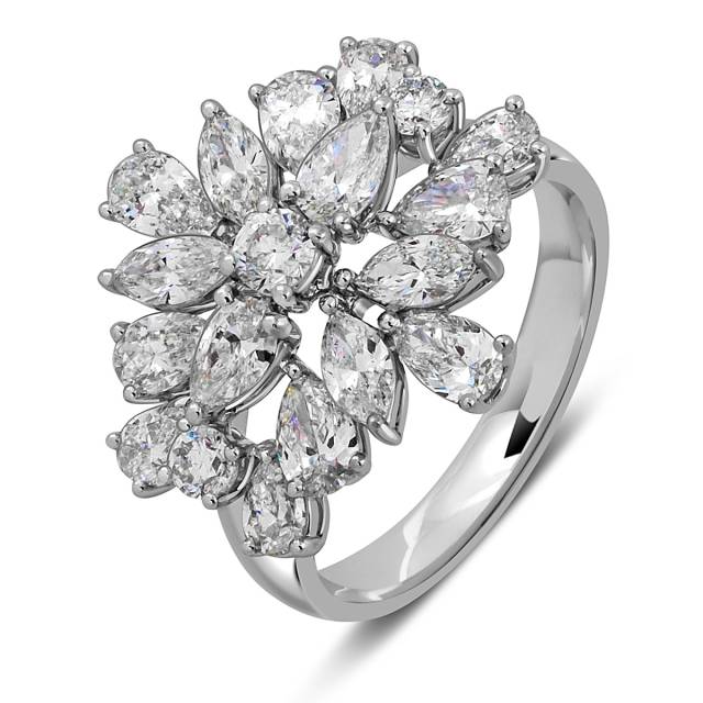 Кольцо из белого золота с бриллиантами (051994)