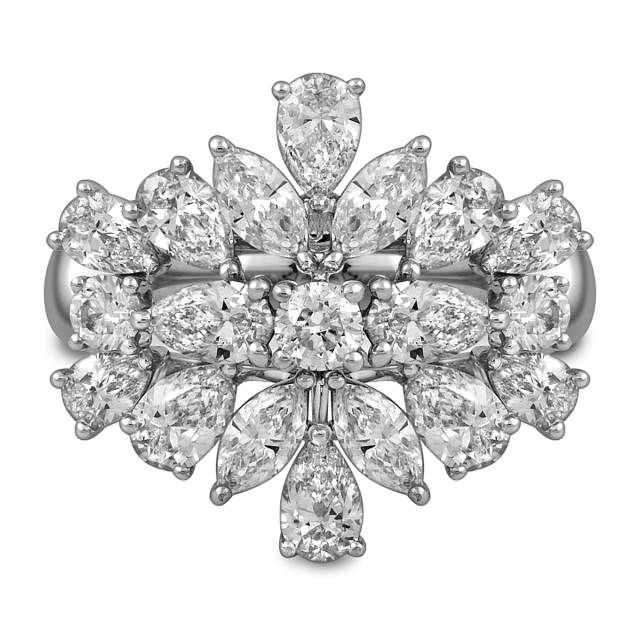 Кольцо из белого золота с бриллиантами (051994)