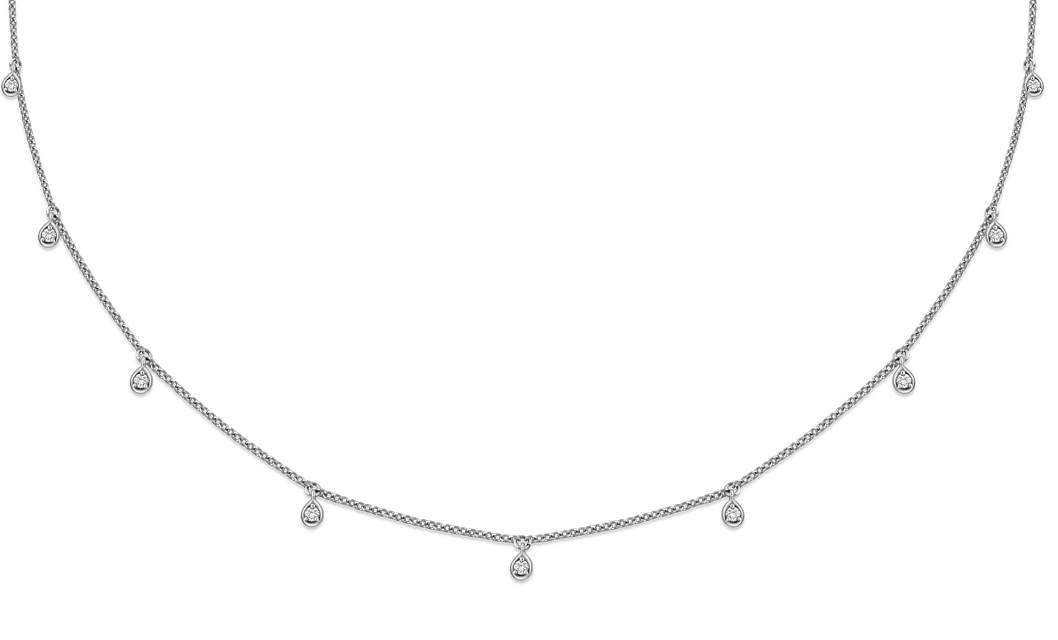 Колье из белого золота с бриллиантами "Crivelli" (048940)