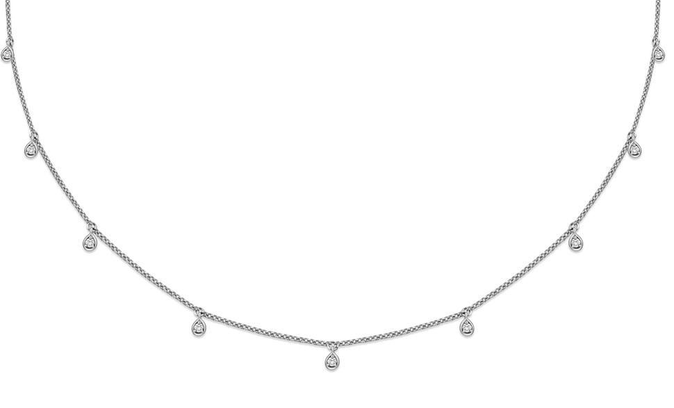 Колье из белого золота с бриллиантами 