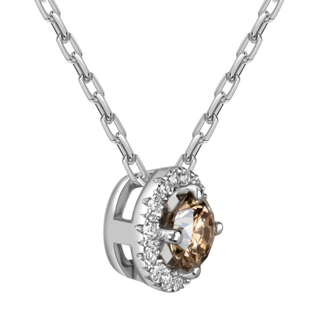 Колье из белого золота с бриллиантами (060983)