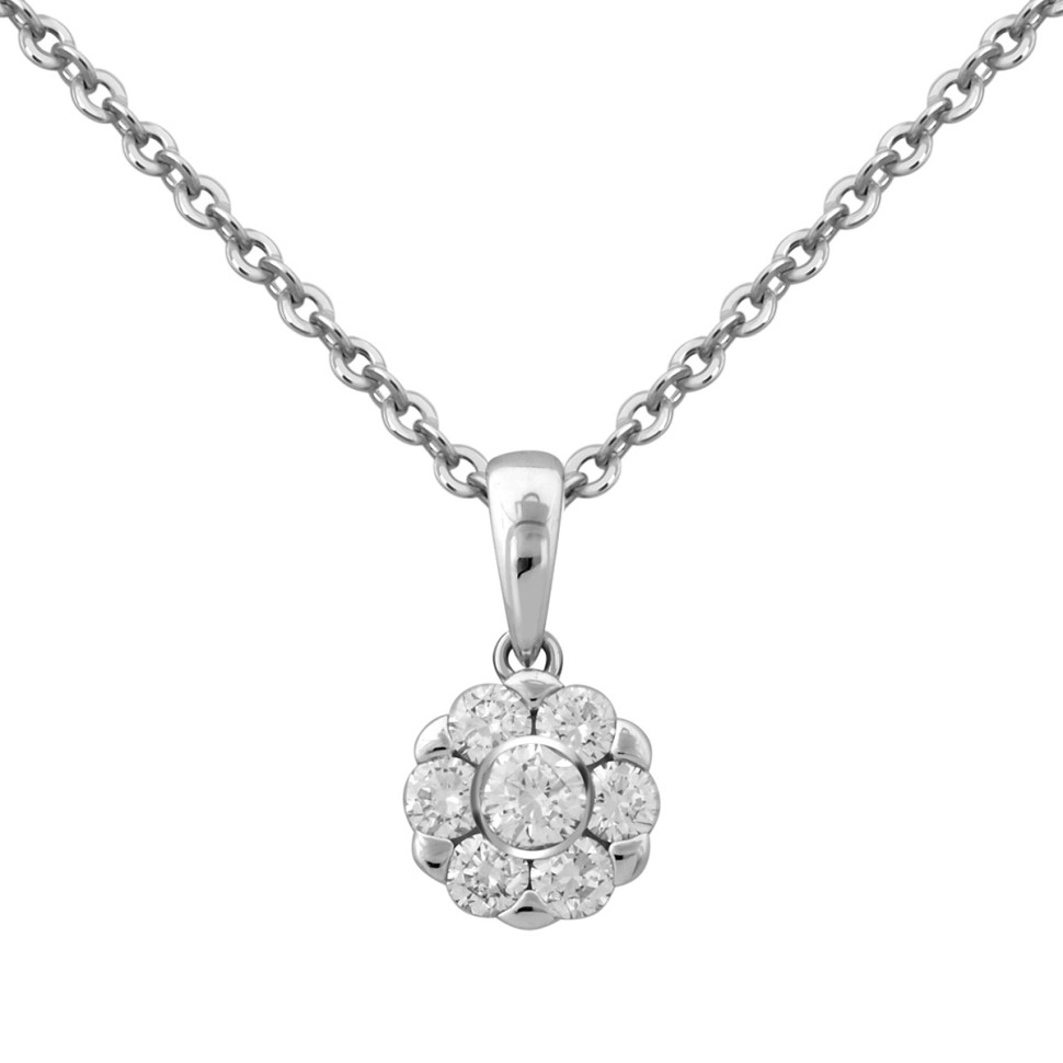 Колье из белого золота с бриллиантами (032183)