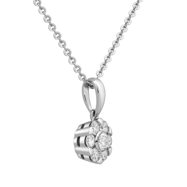 Колье из белого золота с бриллиантами (032183)