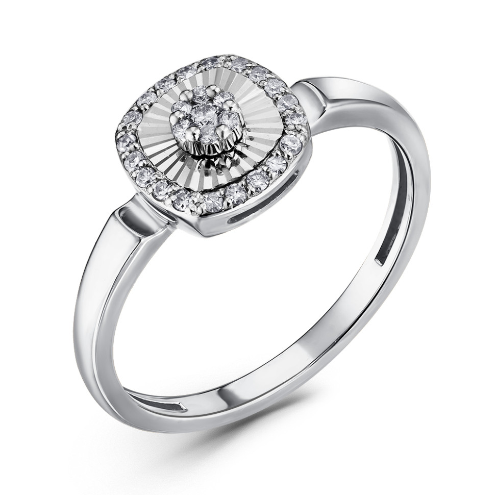 Кольцо из белого золота с бриллиантами (060100)