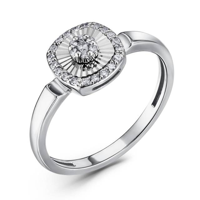 Кольцо из белого золота с бриллиантами (060100)