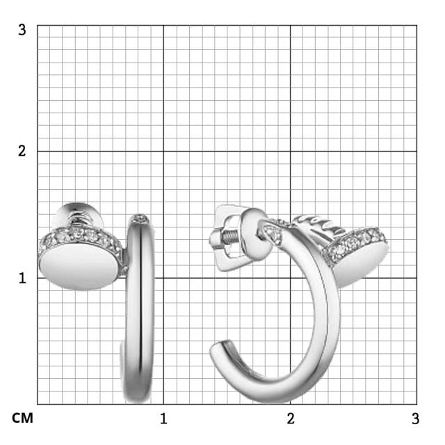 Серьги из белого золота с бриллиантами (043747)