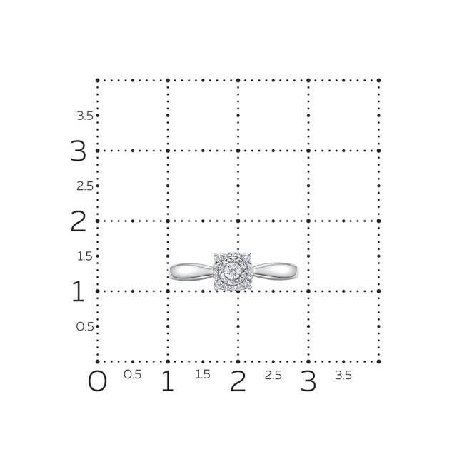 Кольцо из белого золота с бриллиантами (062507)