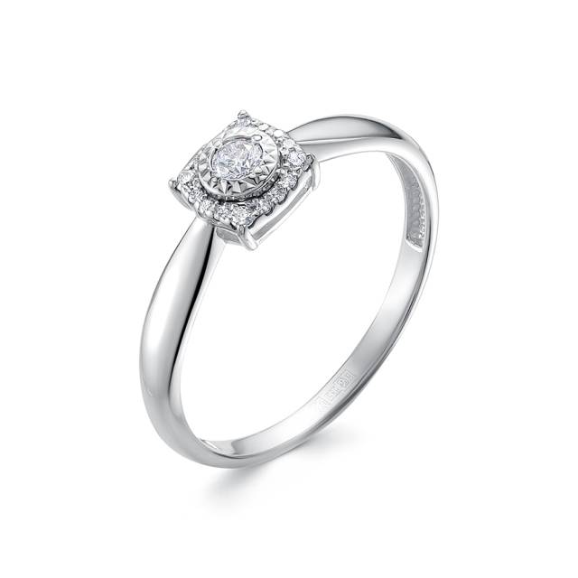 Кольцо из белого золота с бриллиантами (062507)