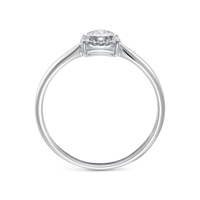 Кольцо из белого золота с бриллиантами (062507)