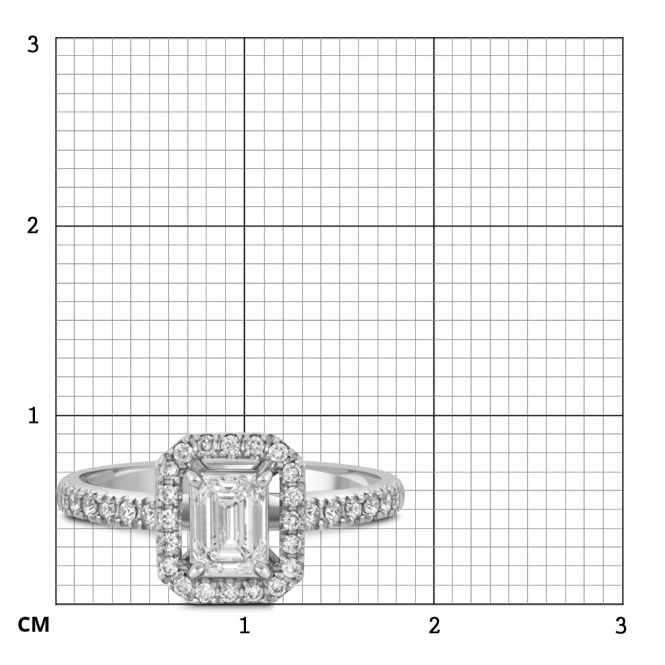 Помолвочное кольцо из белого золота с бриллиантами (051292)