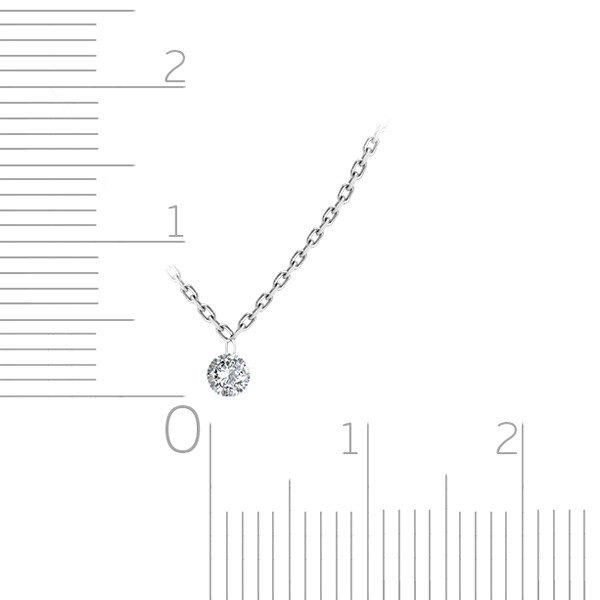 Колье из белого золота с бриллиантом (047760)