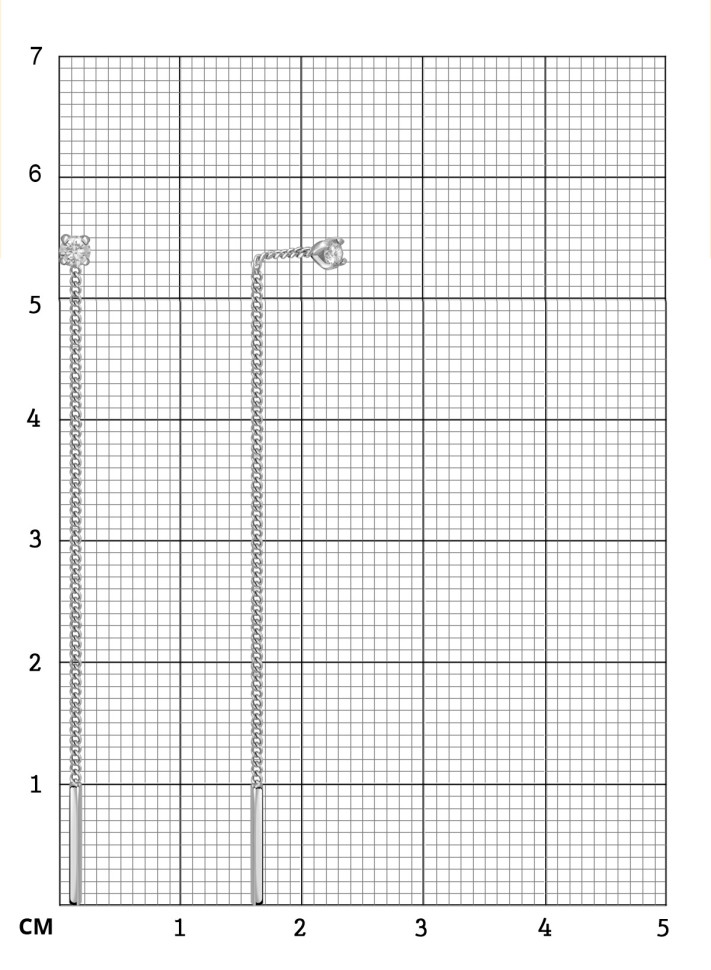 Серьги протяжки из платины с бриллиантами (054330)