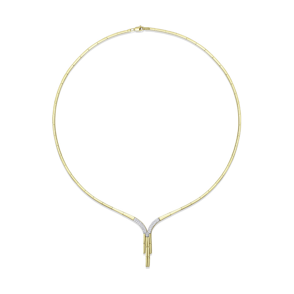 Колье из жёлтого золота с бриллиантами (058861)