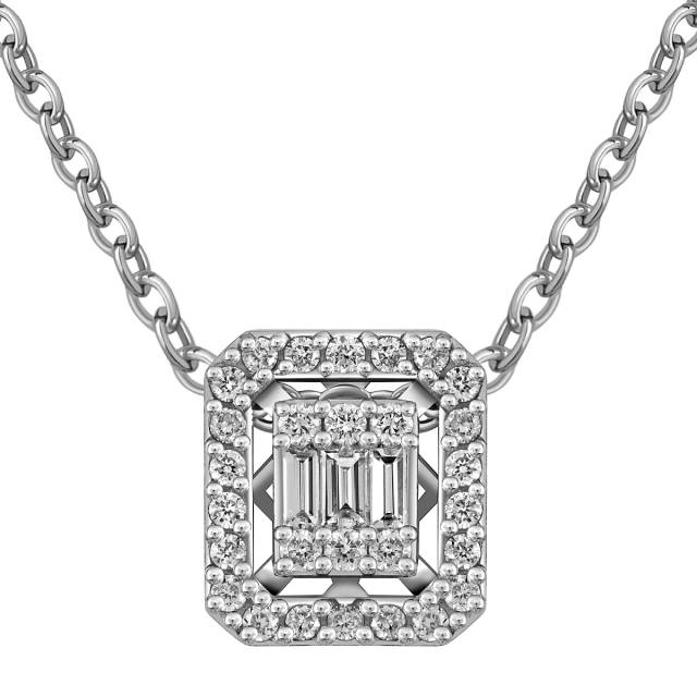 Колье из белого золота с бриллиантами (063040)