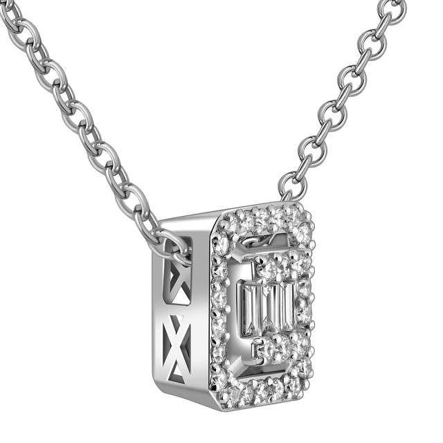 Колье из белого золота с бриллиантами (063040)