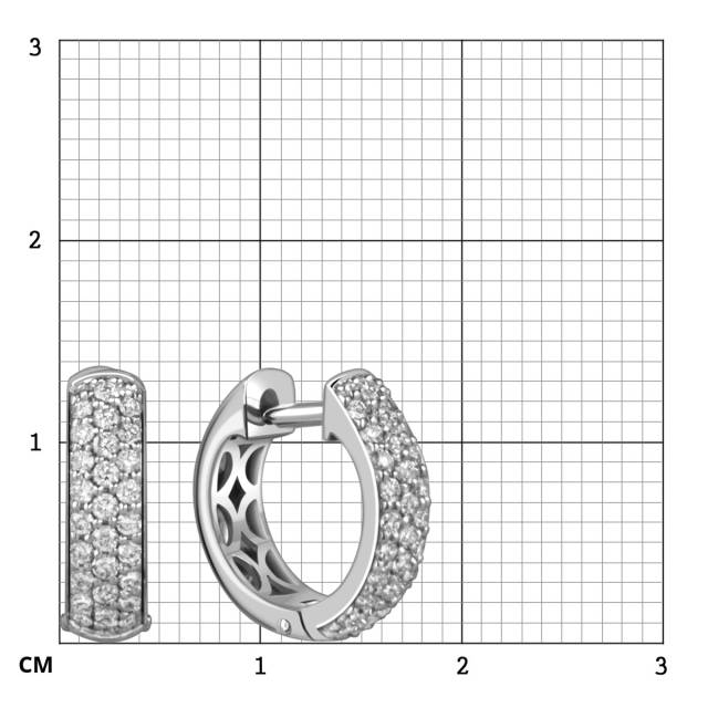 Серьги из белого золота с бриллиантами (059588)