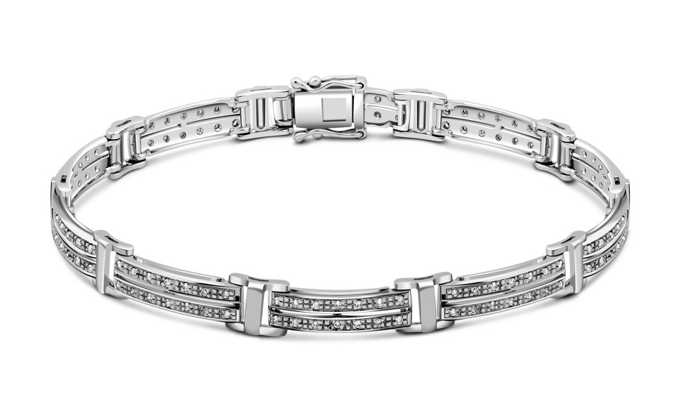 Браслет из белого золота с бриллиантами (018274)