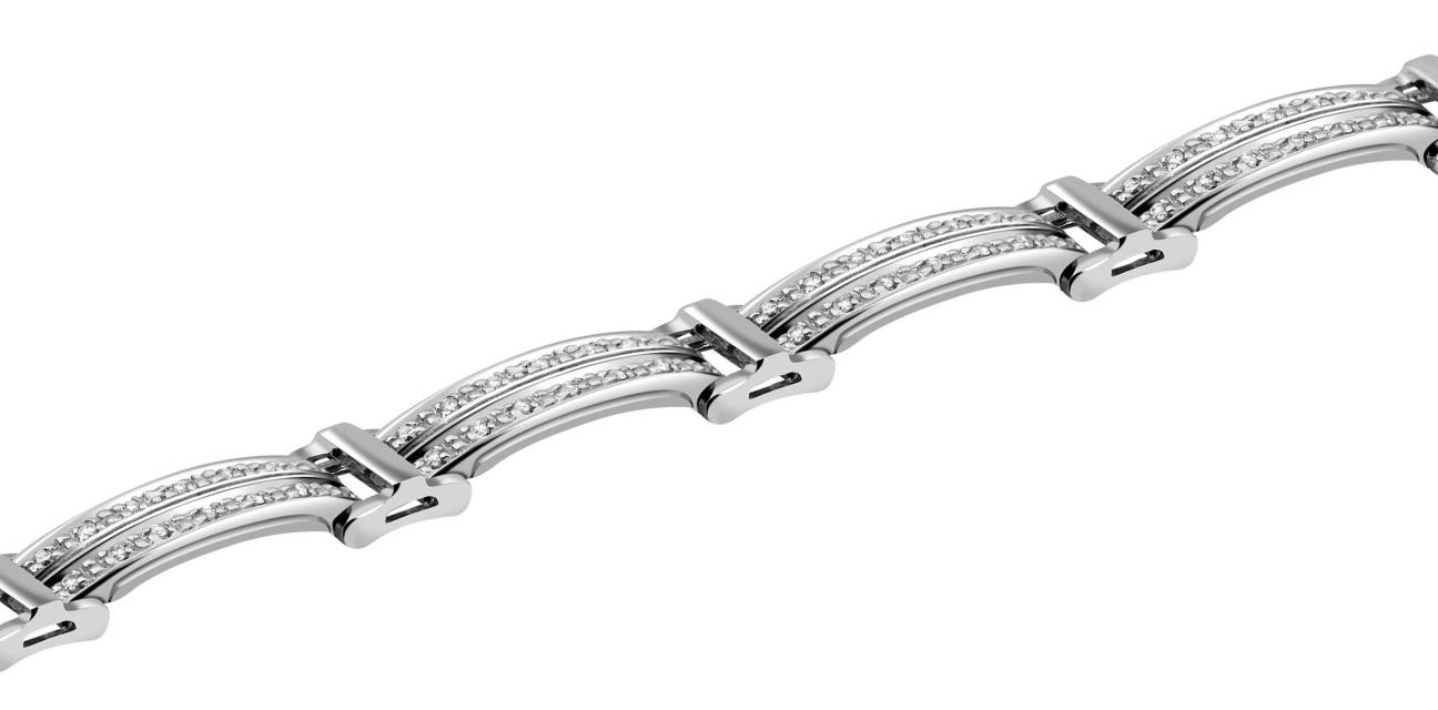 Браслет из белого золота с бриллиантами (018274)