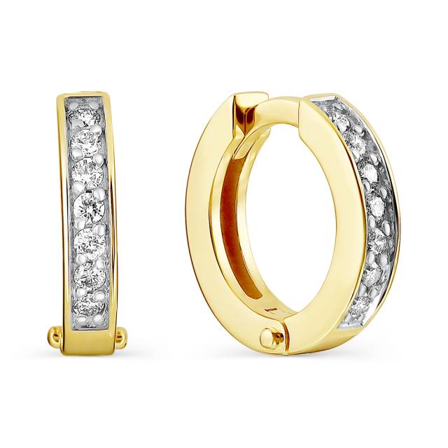 Серьги из жёлтого золота с бриллиантами (059877)