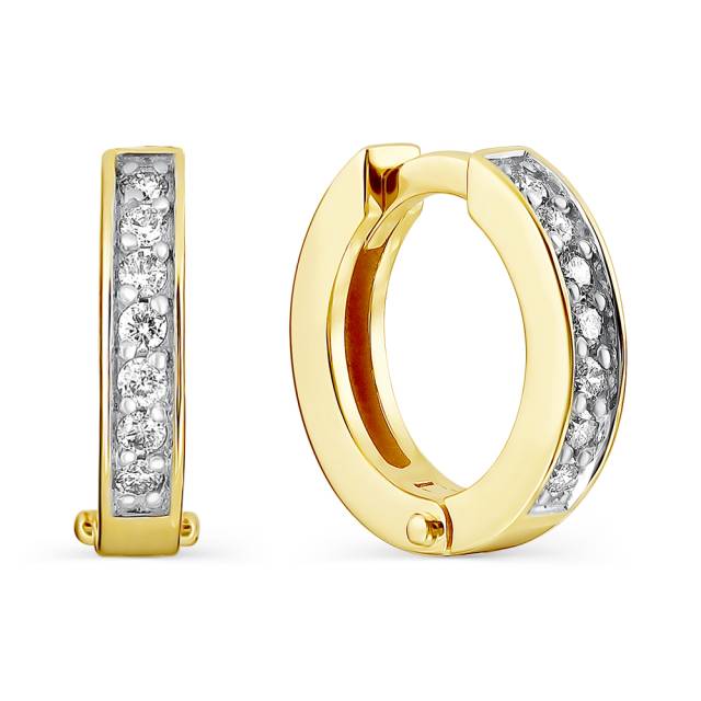 Серьги из жёлтого золота с бриллиантами (059877)