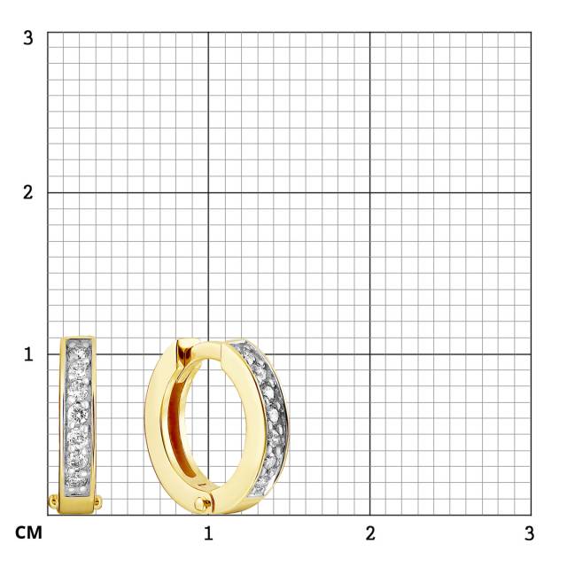 Серьги из жёлтого золота с бриллиантами (059877)