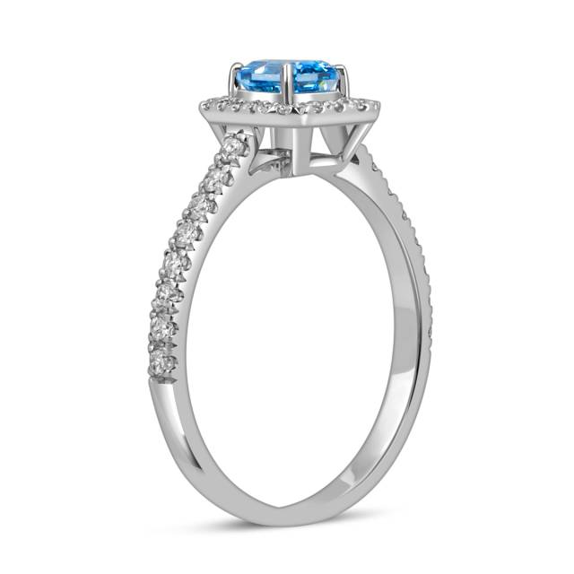 Помолвочное кольцо из белого золота с бриллиантами (060205)