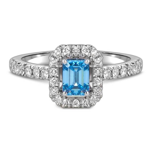 Помолвочное кольцо из белого золота с бриллиантами (060205)