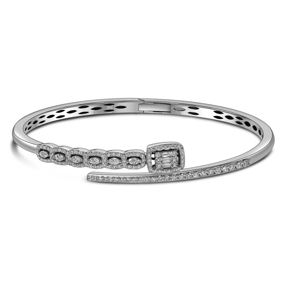 Браслет из белого золота с бриллиантами (063636)