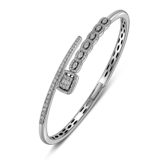 Браслет из белого золота с бриллиантами (063636)