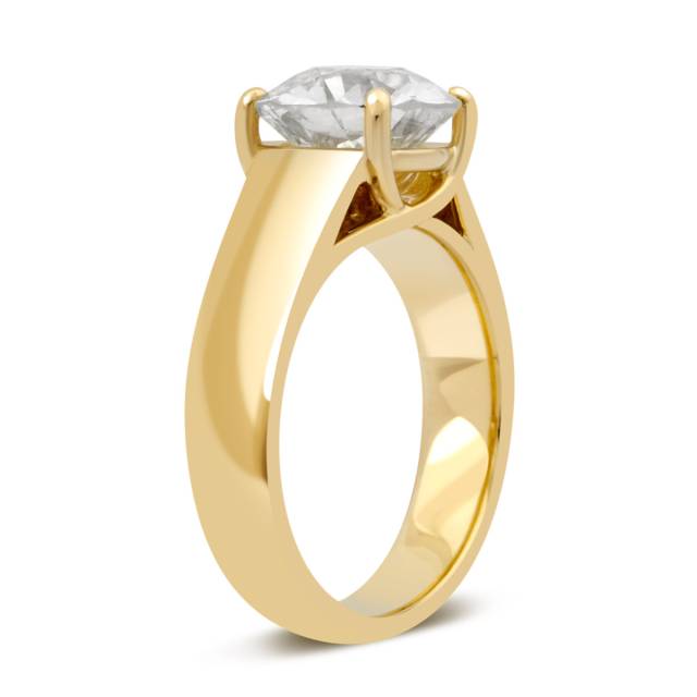 Помолвочное кольцо из жёлтого золота с бриллиантом (038034)