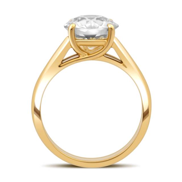 Помолвочное кольцо из жёлтого золота с бриллиантом (038034)