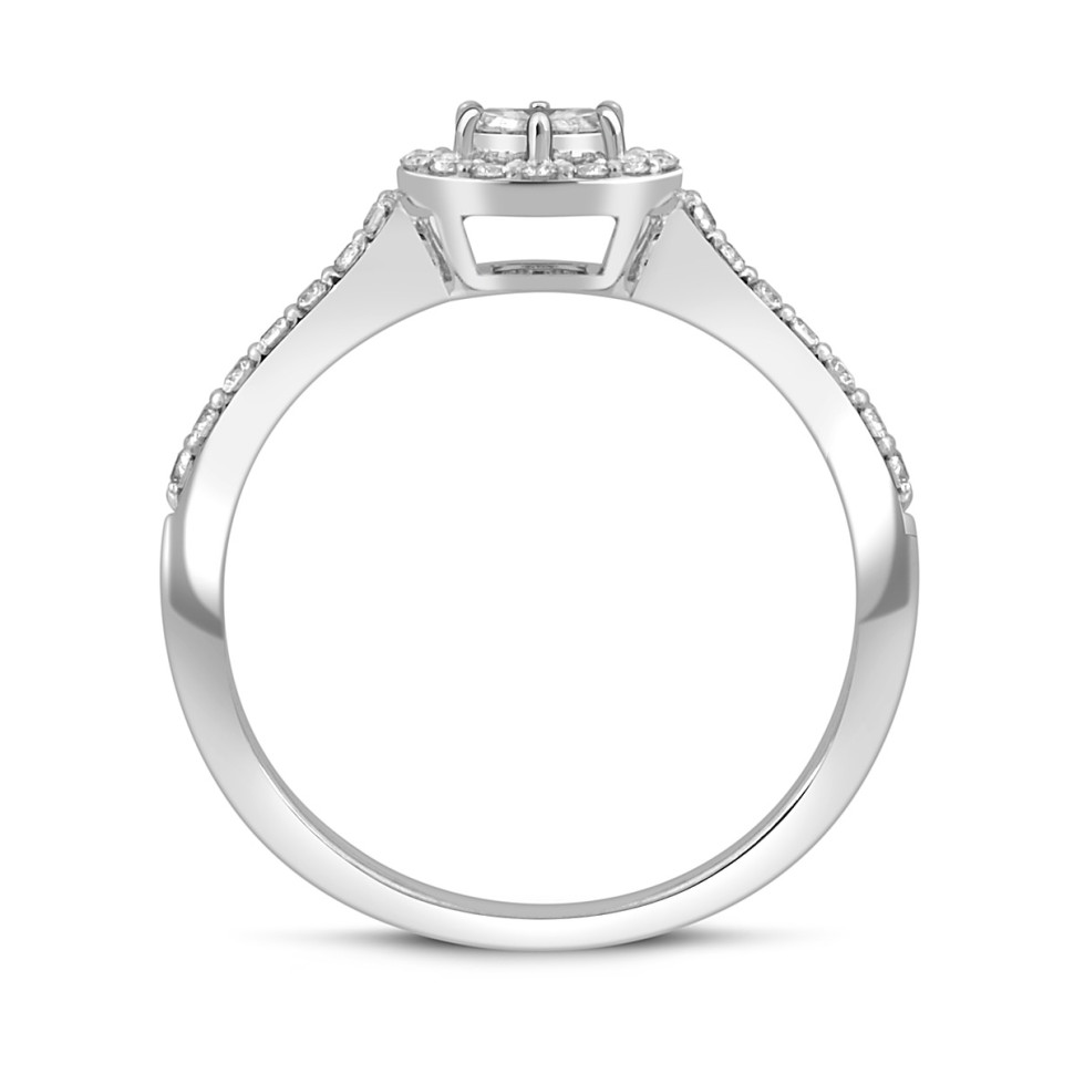 Кольцо из белого золота с бриллиантами (049084)