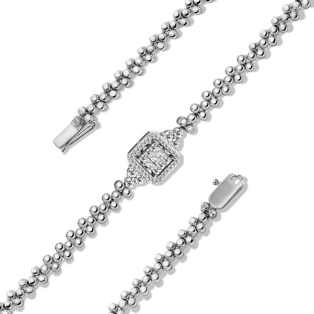 Браслет из белого золота с бриллиантами (060885)