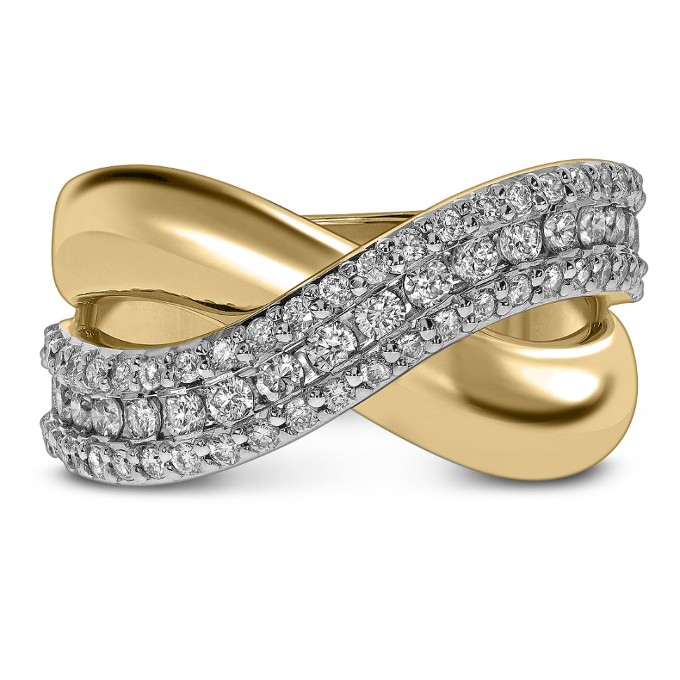 Кольцо из жёлтого золота с бриллиантами (059167)